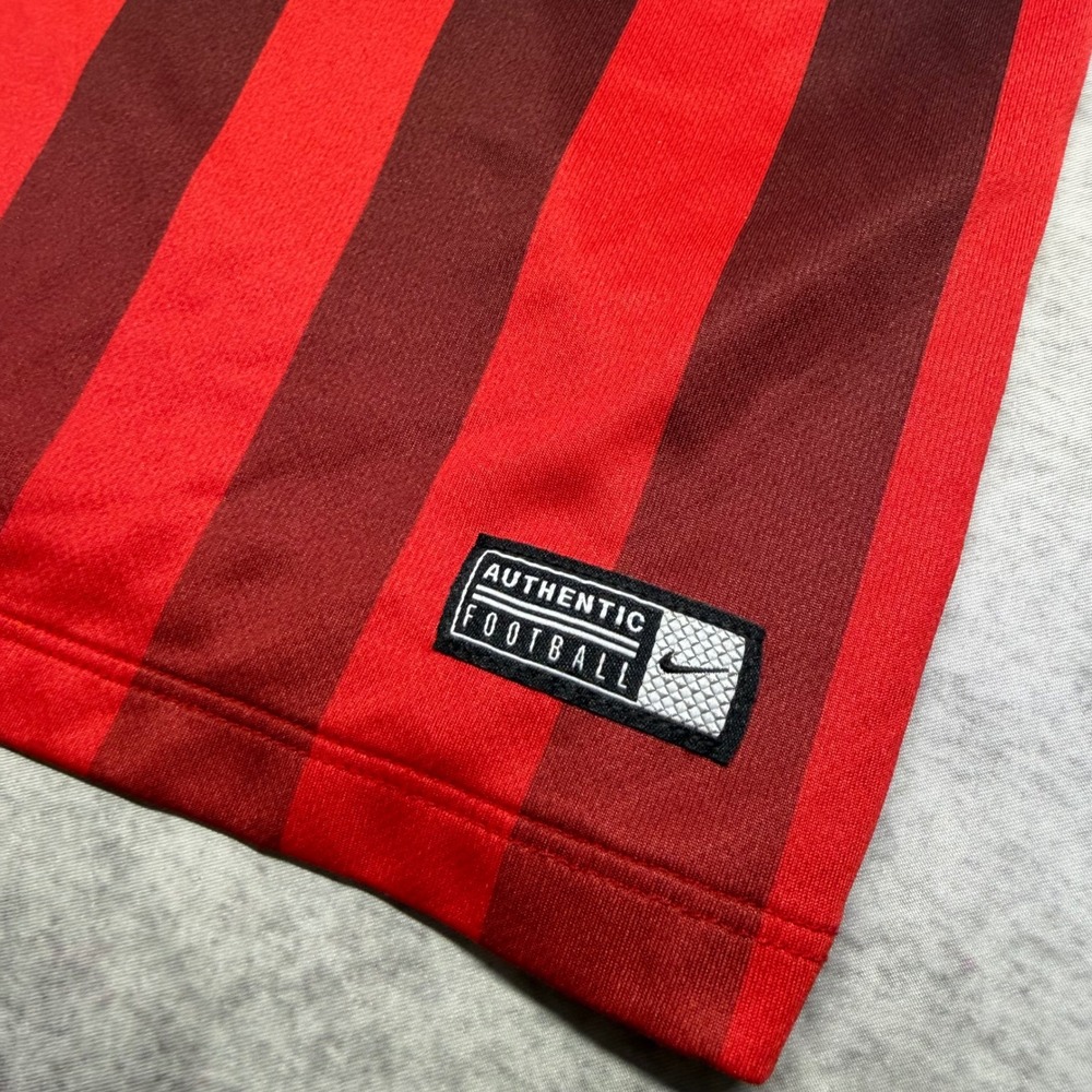 Nike AC Sorrento Jersey Red Black Striped Soccer Football Dri-Fit Mens Size M - Picture 3 of 8